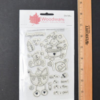 Woodware Craft Collection New Baby Clear Acrylic Stamps
