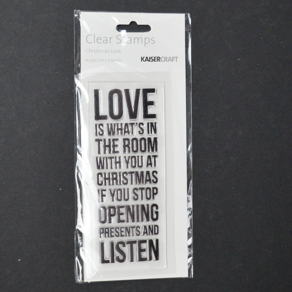 Kaiser Craft Christmas Love Clear Acrylic Stamp