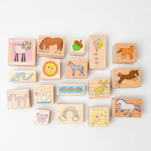 Farm Animal Rubber Stamp Set