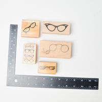 Glasses Stamps - Set of 5