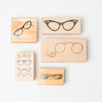 Glasses Stamps - Set of 5