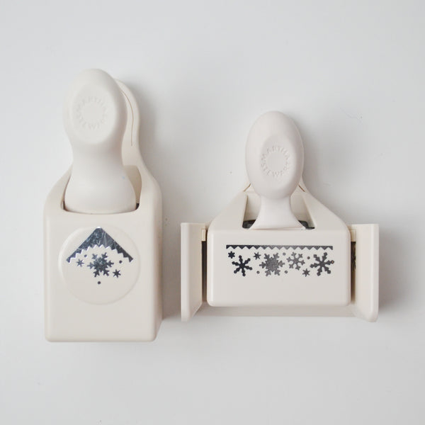 Martha Stewart Snowflake Border + Corner Punch Stamps - Set of 2