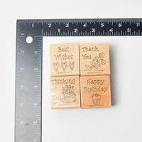 Stampin' Up! Simple Wishes Rubber Stamps - Set of 4