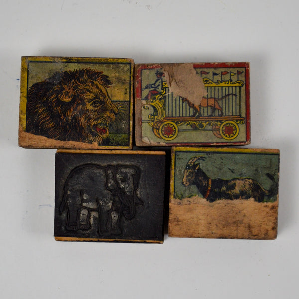 Vintage Circus Animal Stamps - Set of 4