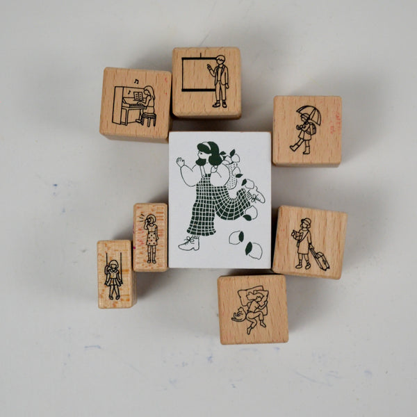 Plain + Ivysnow People Stamps - Set of 8