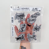 Tim Holtz Stampers Anonymous Crazy Thoughts Stamp Set