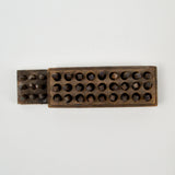 Vintage Steel Letter + Number Metal Stamping Set in Wood Holders