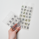 Botanical Alphanumeric Clear Stamp Set