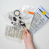 Christmas Card Greetings Clear Stamps - 4 Sets