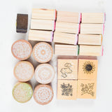 Cute Floral Icon Illustration Rubber Stamps - 22 Stamps