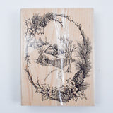 Winter Scene Rubber Stamp