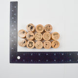 Circular Icon Rubber Stamps - Set of 13