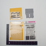 Christmas Phrases Clear Acrylic Stamps + Dies