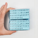 Typewriter Font Clickable Alphabet Stamps