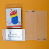 Sizzix Gift Die + Birthday Stencils & Embossing Folder Bundle