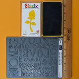 Sizzix Rose Die + Love Embossing Plate Bundle