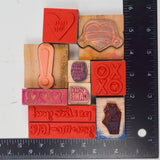 Cute Sayings + Icons Rubber Stamps - Set of 10