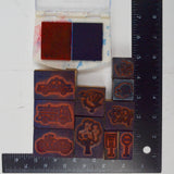 Streets + Animals Rubber Stamps with Stamp Pad - Set of 10