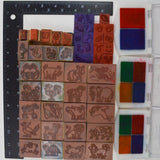 Animals + Icons Stamps with Stamp Pads