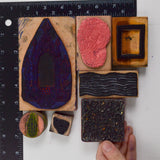 Assorted Ornate Detailed Rubber Stamps - Set of 7