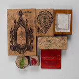 Assorted Ornate Detailed Rubber Stamps - Set of 7