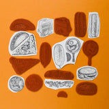 Food Mountable Rubber Stamps - Set of 10