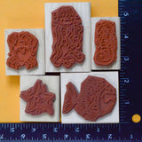 Sea Creature Rubber Stamps - Set of 5