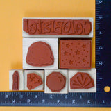 Celebration Rubber Stamps - Set of 7