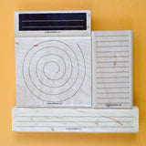 Lines + Spiral Rubber Stamps - Set of 4