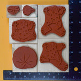 Frogs + Pond Rubber Stamps - Set of 6