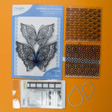 Butterfly + Geometric Texture Stamps + Dies