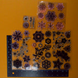 Snowflake + Decoration Mountable Acrylic Stamps