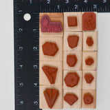 Flower Rubber Stamps - Set of 14