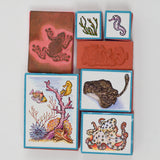 Ocean Creature Rubber Stamps - Set of 7