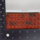 Calligraphic Alphabet Rubber Stamps