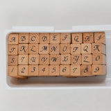 Calligraphic Alphabet Rubber Stamps