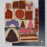 Christmas Rubber Stamps - Set of 20