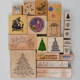 Christmas Rubber Stamps - Set of 20