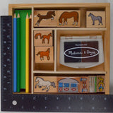 Melissa + Doug Horse Rubber Stamps - Set of 10 + Ink
