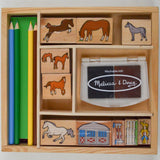 Melissa + Doug Horse Rubber Stamps - Set of 10 + Ink