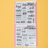 Alexandra Renke Assorted Words Clear Mountable Stamps
