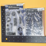 Brutus Monroe Floral + Texture Splatter Clear Mountable Stamps