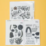 Flora + Fauna Floral Phrases Stamp + Die Sets
