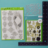 Poppy Stamps Floral Sentiments + Flower Patch Stamp + Die Set