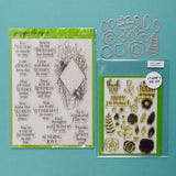Poppy Stamps Floral Sentiments + Flower Patch Stamp + Die Set