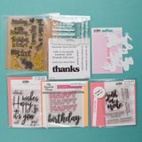 Card Sentiments Clear Stamps + Die Set