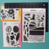 Floral, Seaside Landscape + Tropical Plant Clear Stamp Sets