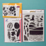 Floral, Seaside Landscape + Tropical Plant Clear Stamp Sets