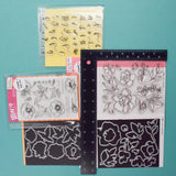 Calligraphy Letters + Floral Outlines Stamp & Die Sets