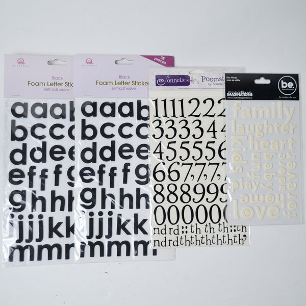 Alphanumeric Foam + Cardstock Sticker Bundle